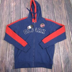 FISLL Caitlin Clark Hoodie Womens Medium WNBA Indiana Fever Navy Red Full Zip